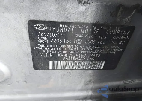 2014 Hyundai Elantra Gt from USA, damaged, VIN KMHD35LH1EU174467
